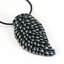 black and white leaf pendant 2a